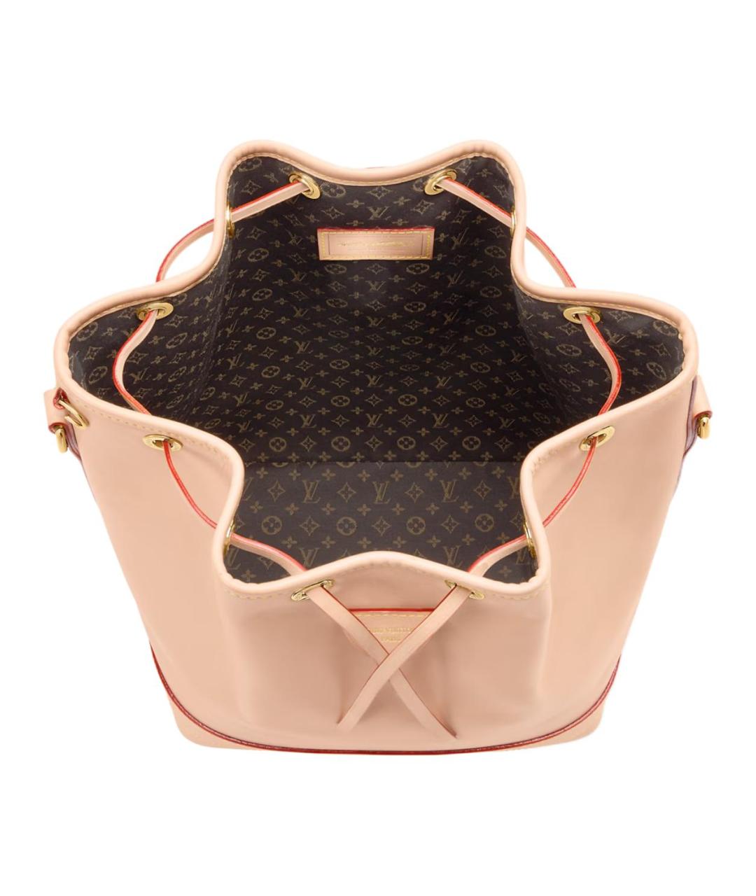 LOUIS VUITTON Бежевая кожаная сумка через плечо, фото 4