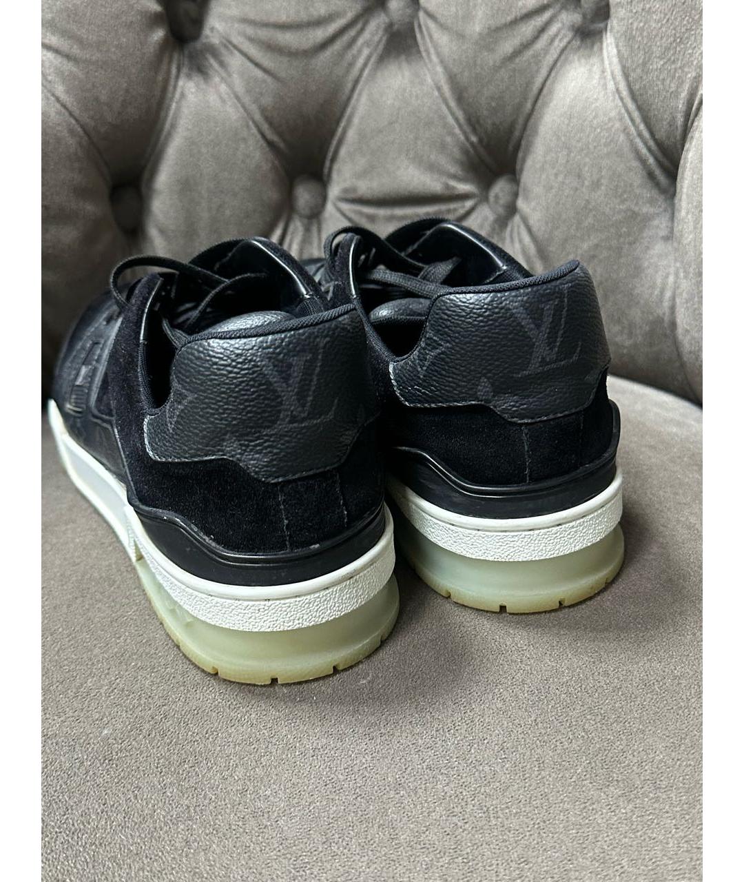 LOUIS VUITTON Антрацитовые высокие кроссовки / кеды, фото 6