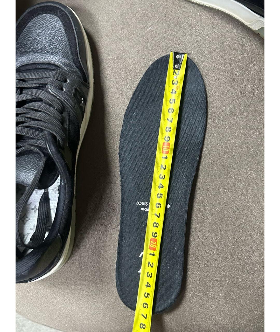 LOUIS VUITTON Антрацитовые высокие кроссовки / кеды, фото 8