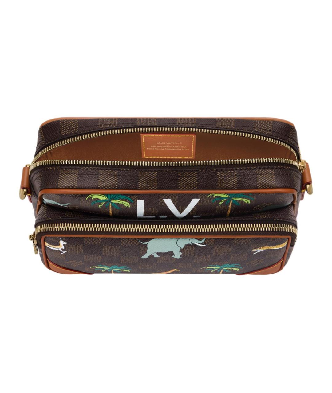 LOUIS VUITTON Коричневая сумка на плечо из канвы, фото 4