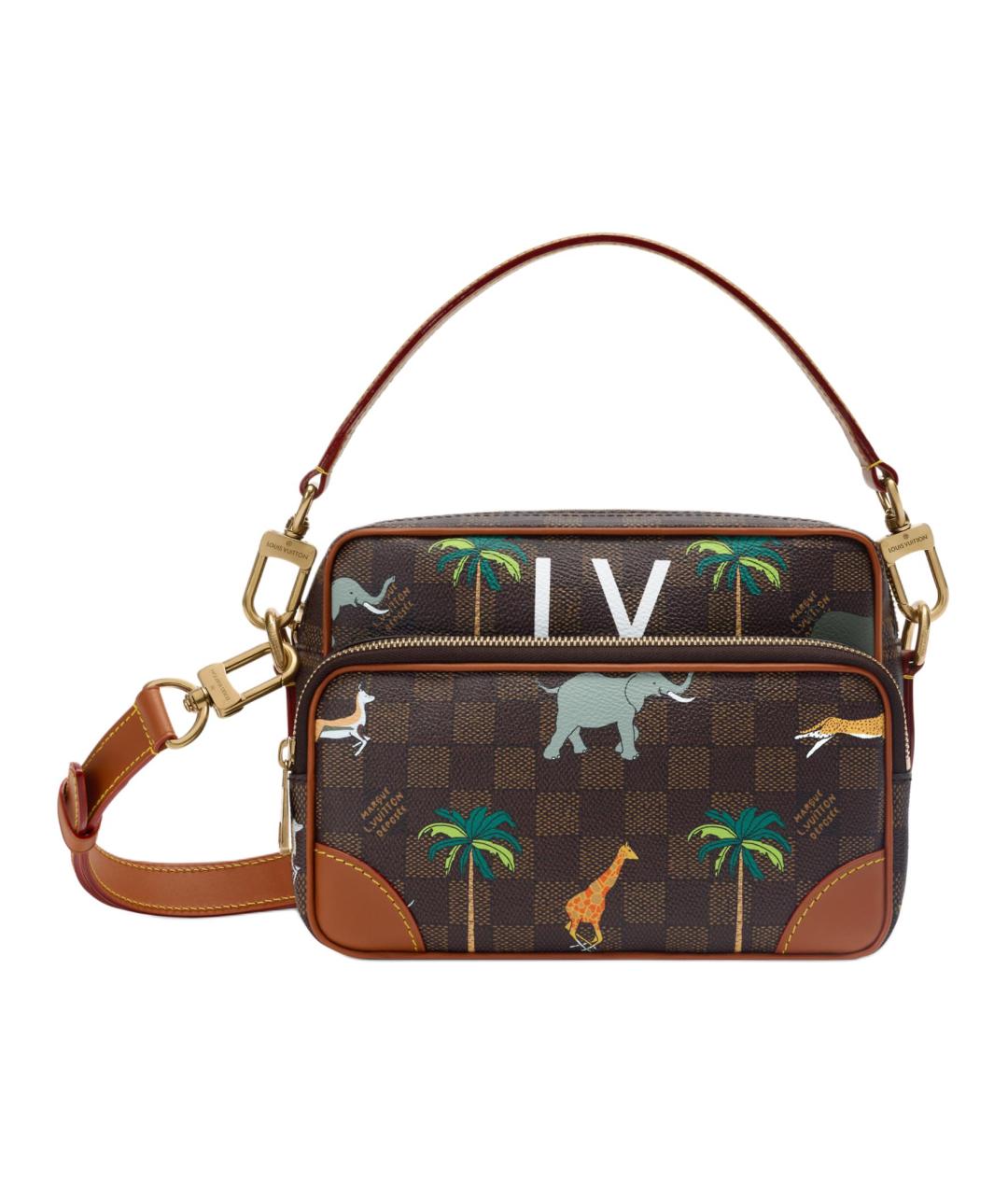LOUIS VUITTON Коричневая сумка на плечо из канвы, фото 1