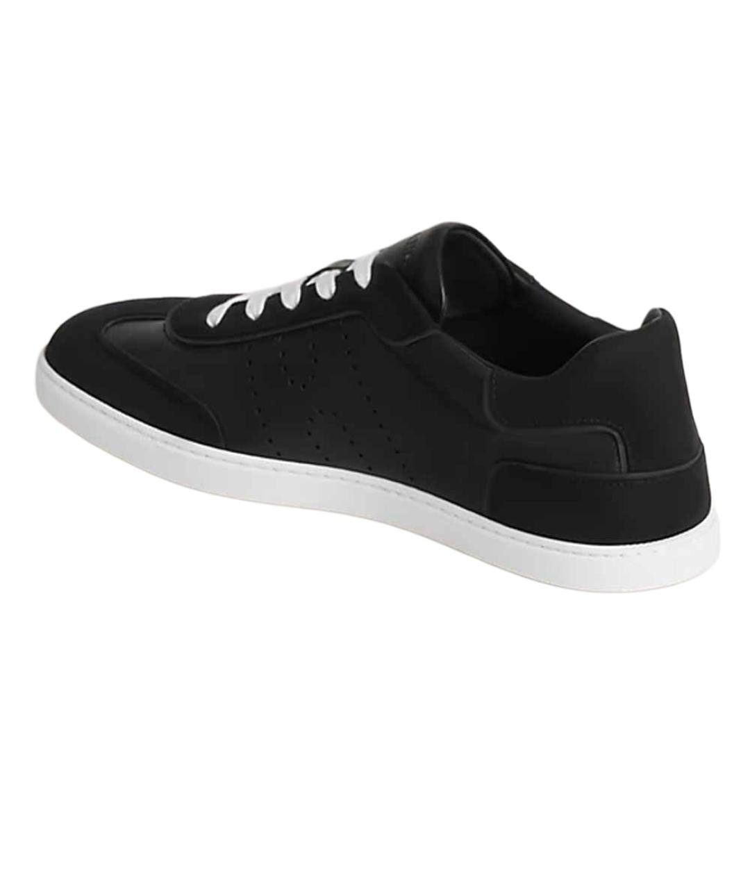 HERMES Черные кожаные низкие кроссовки / кеды, фото 4