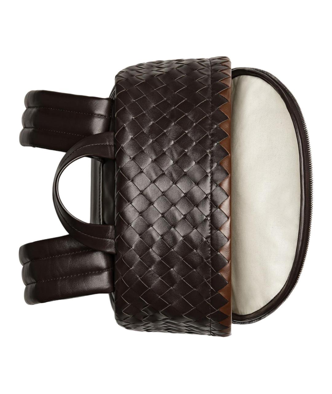 BOTTEGA VENETA Коричневый кожаный рюкзак, фото 4
