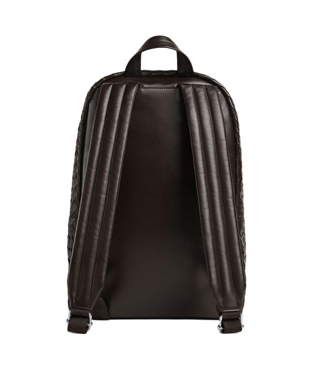 BOTTEGA VENETA Коричневый кожаный рюкзак, фото 3