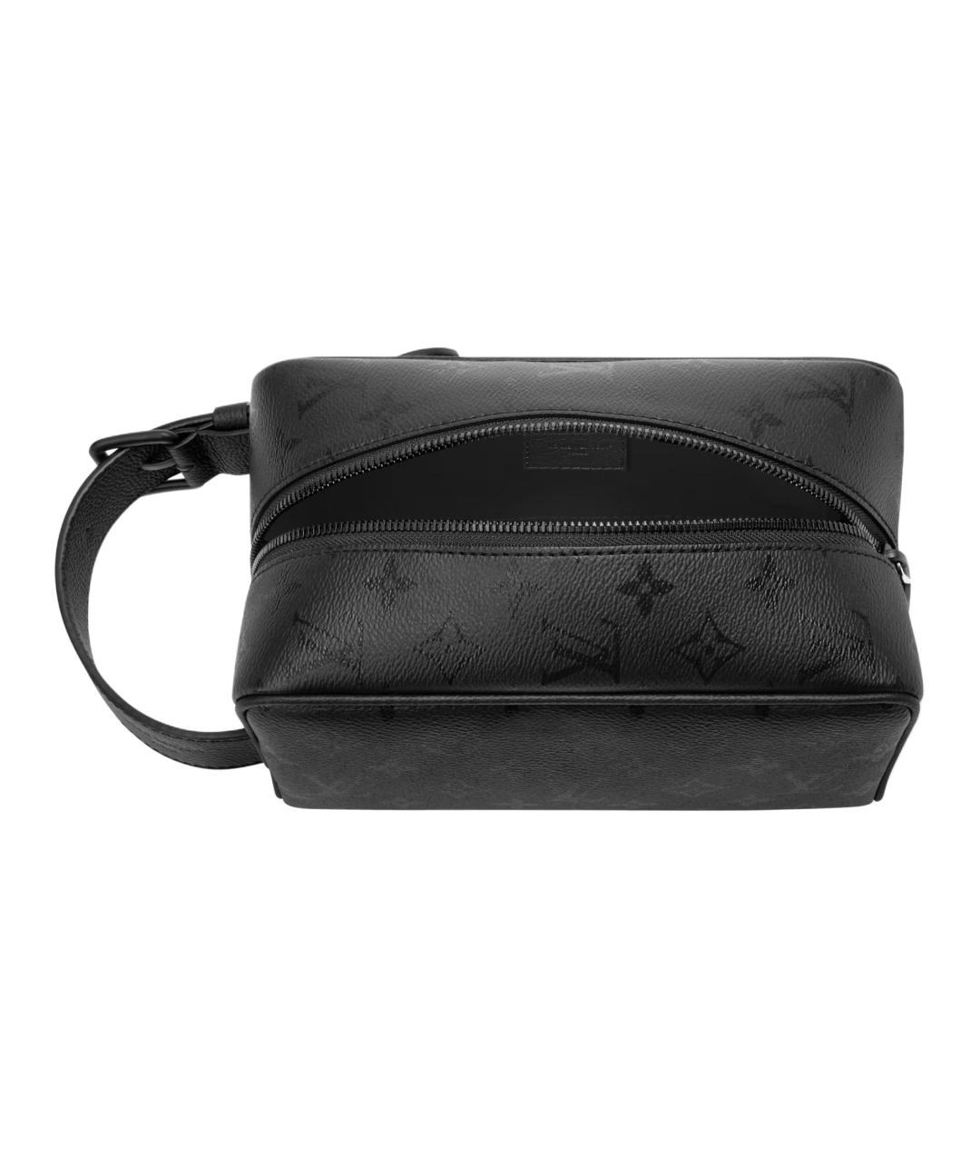LOUIS VUITTON Черная барсетка из канвы, фото 5