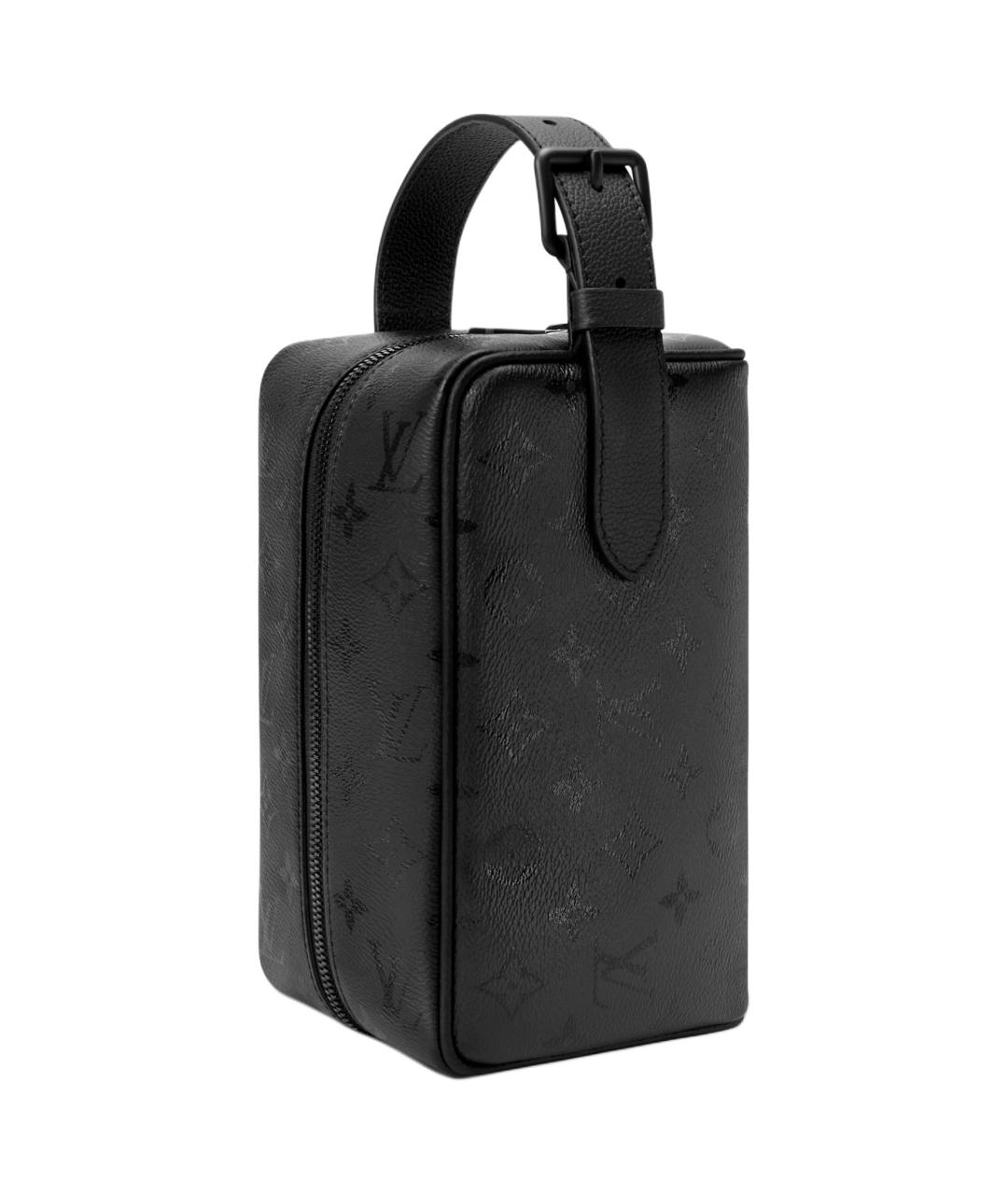 LOUIS VUITTON Черная барсетка из канвы, фото 4