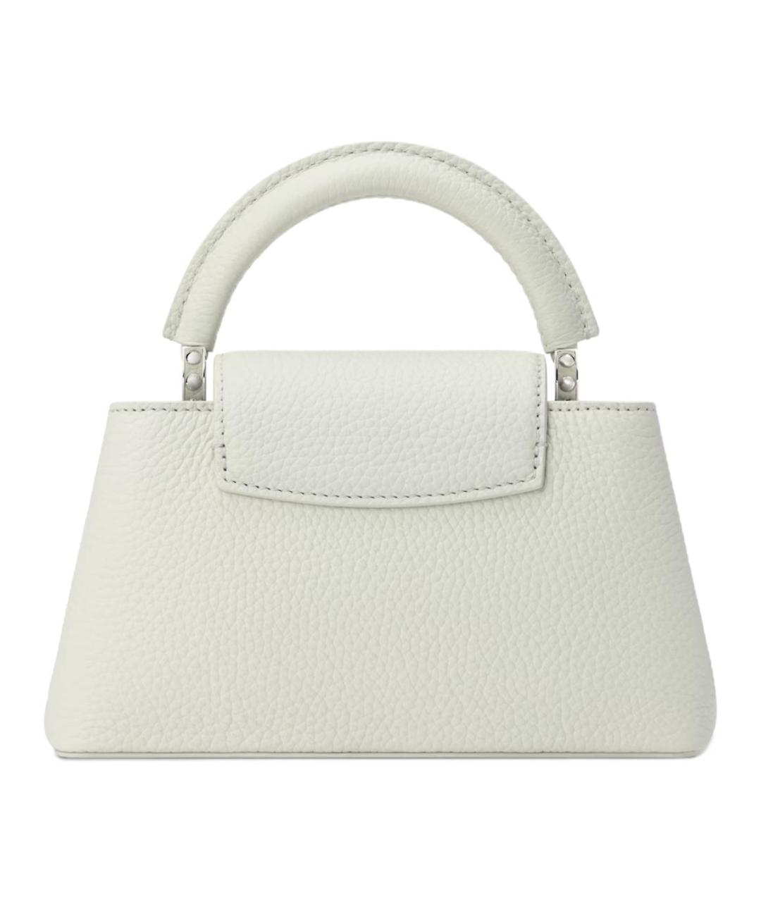 LOUIS VUITTON Белая кожаная сумка через плечо, фото 3