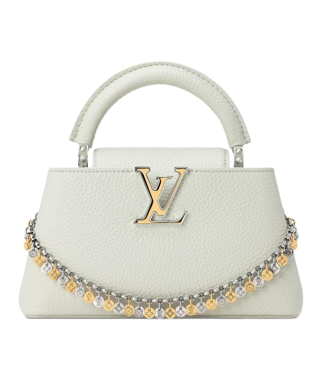 LOUIS VUITTON Белая кожаная сумка через плечо, фото 1