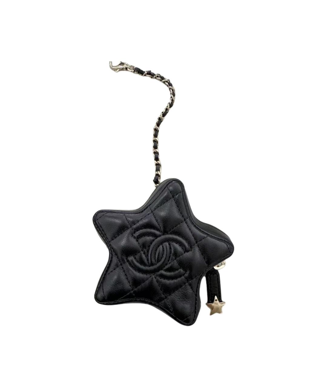 CHANEL Черный кожаный кошелек, фото 2