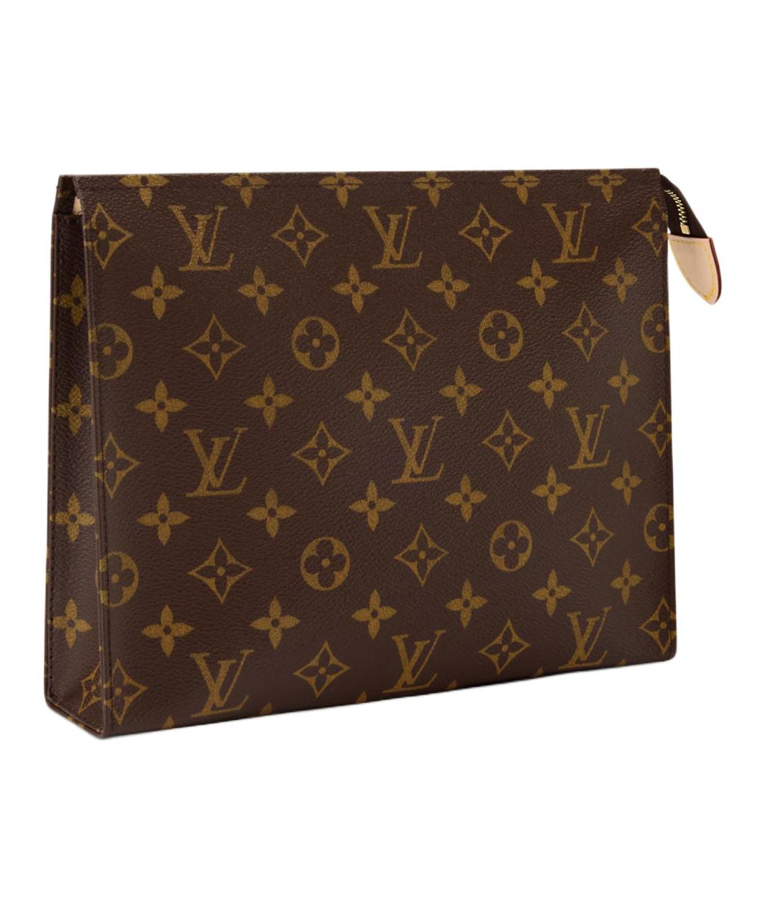 LOUIS VUITTON Коричневая косметичка, фото 2