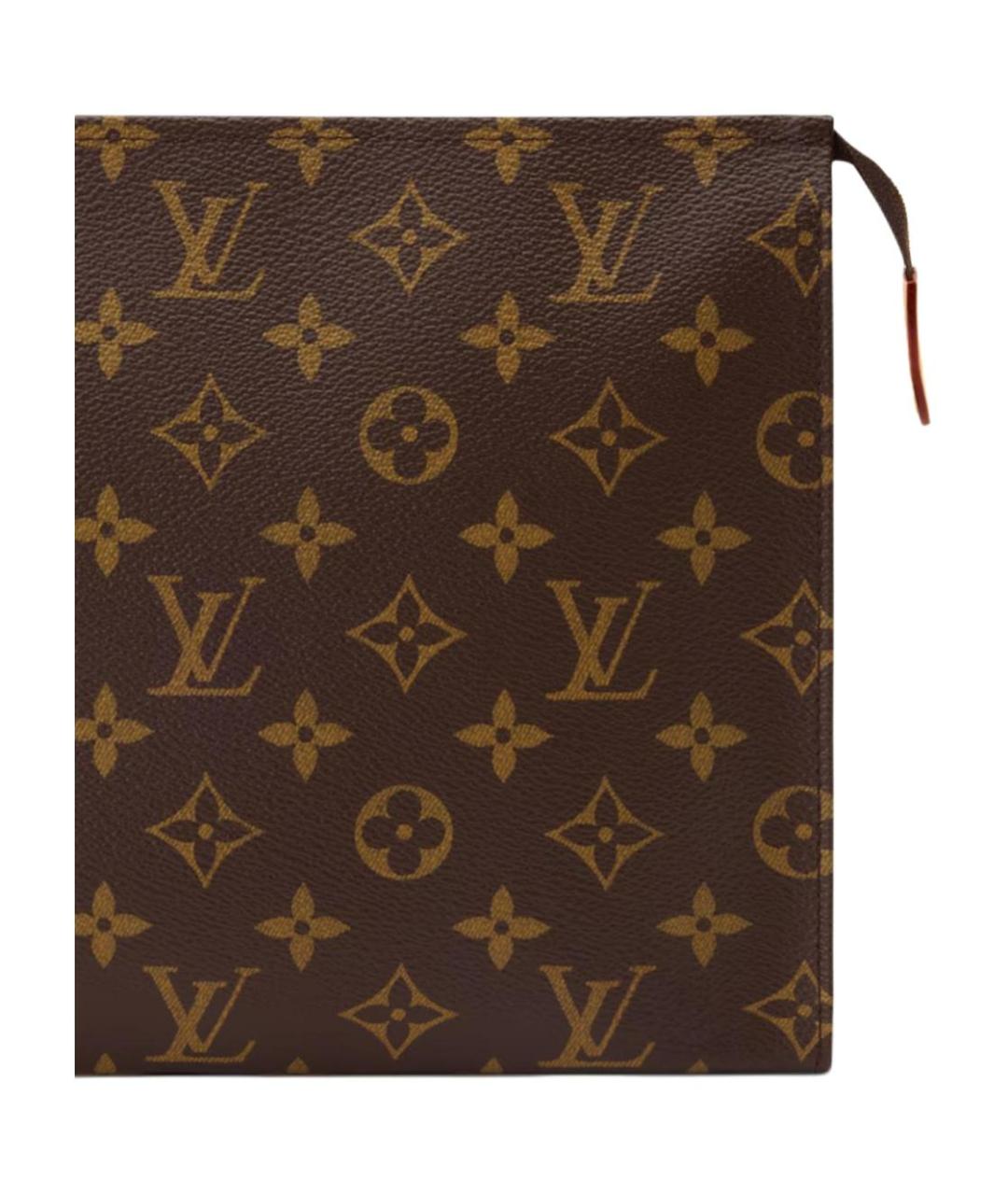 LOUIS VUITTON Коричневая косметичка, фото 5