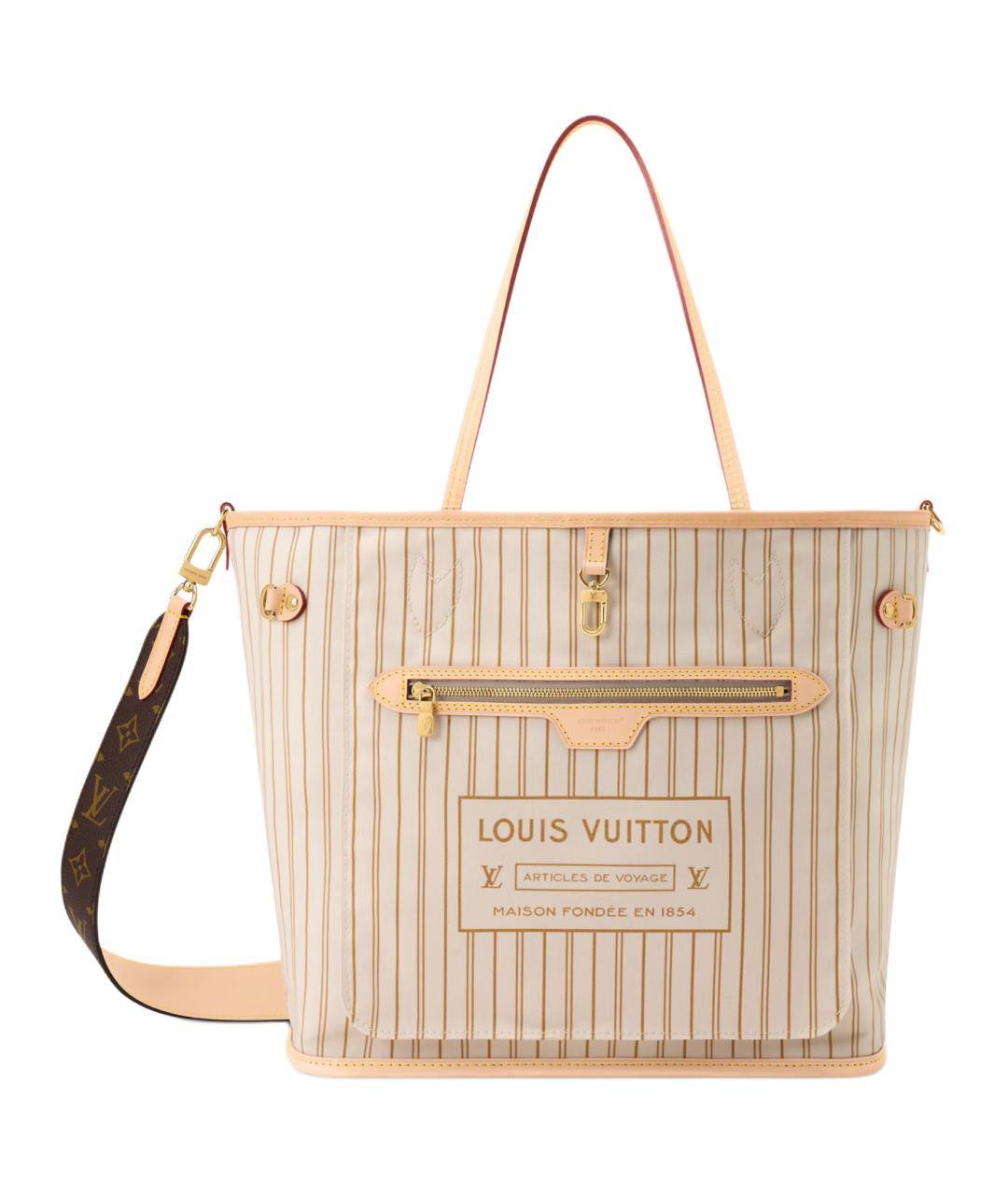 LOUIS VUITTON Бежевая сумка через плечо из канвы, фото 1
