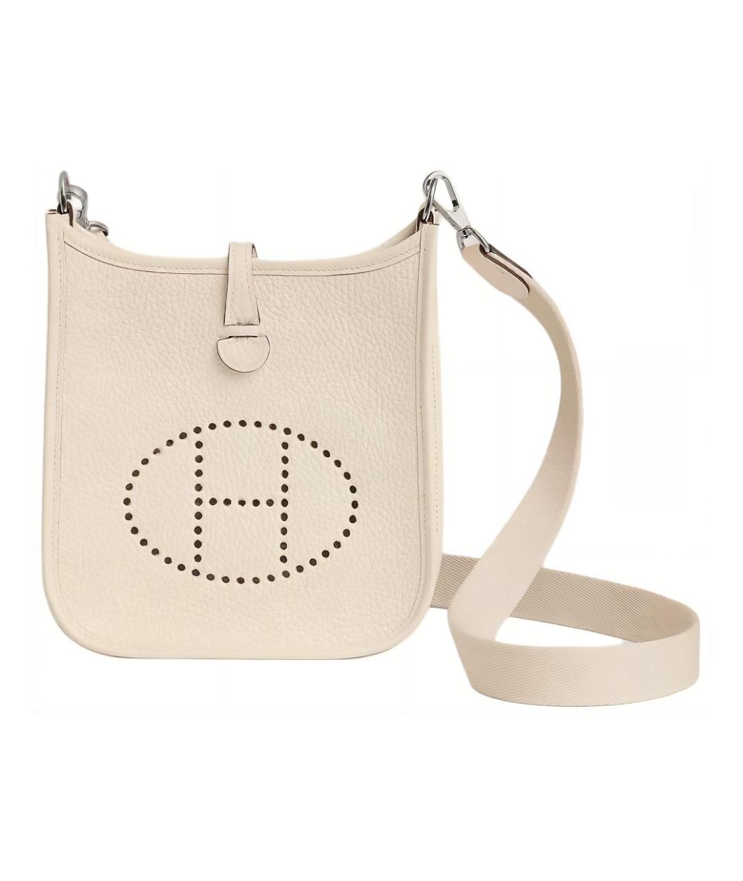 HERMES Бежевая кожаная сумка через плечо, фото 1