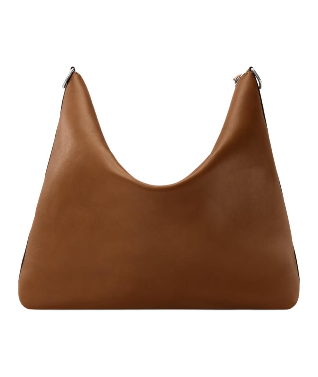 LOUIS VUITTON Коричневая кожаная сумка на плечо, фото 3