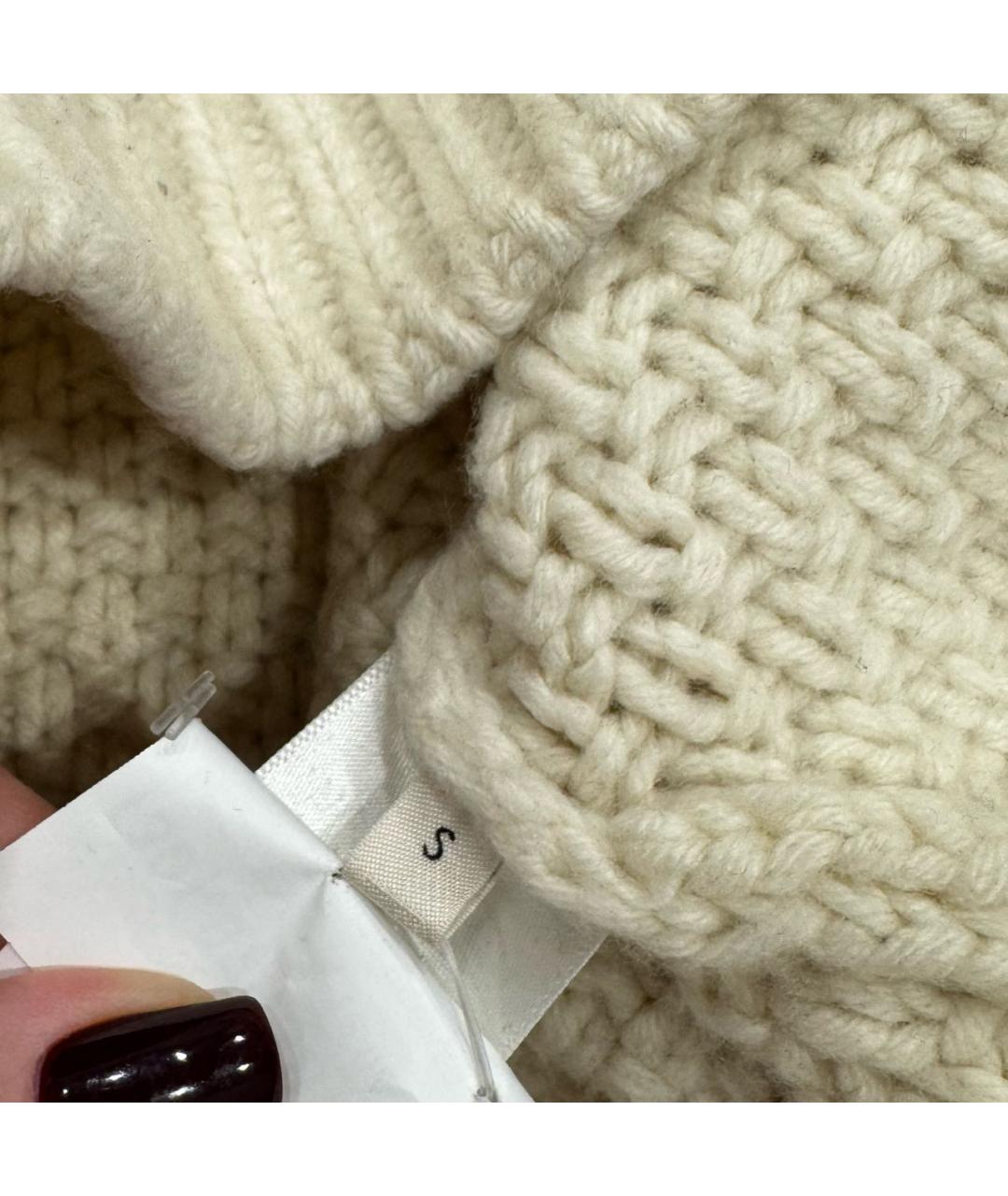 CELINE Бежевый шерстяной джемпер / свитер, фото 3