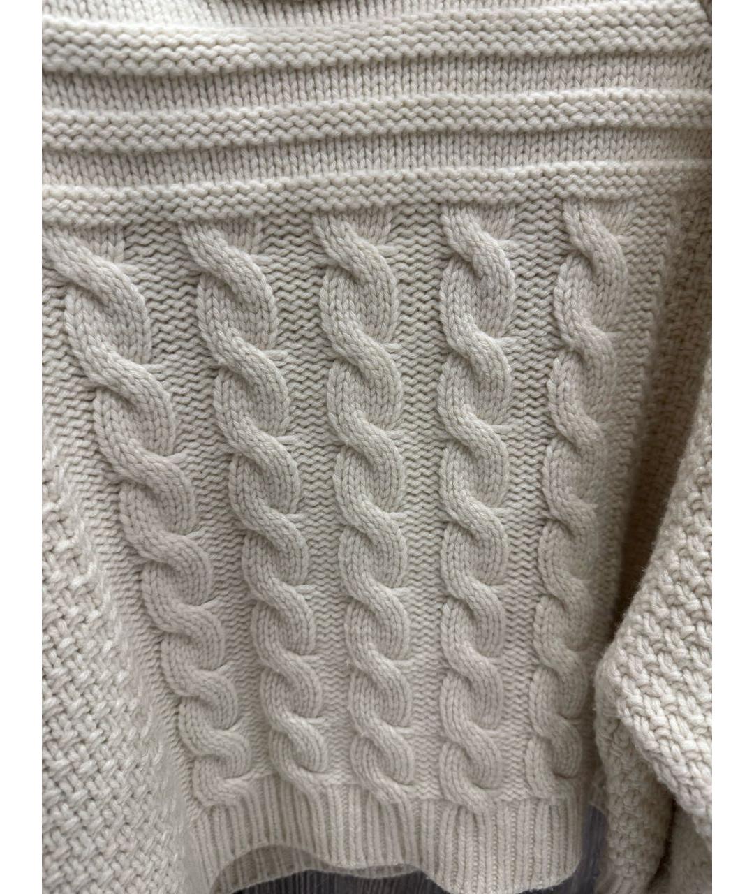 CELINE Бежевый шерстяной джемпер / свитер, фото 2