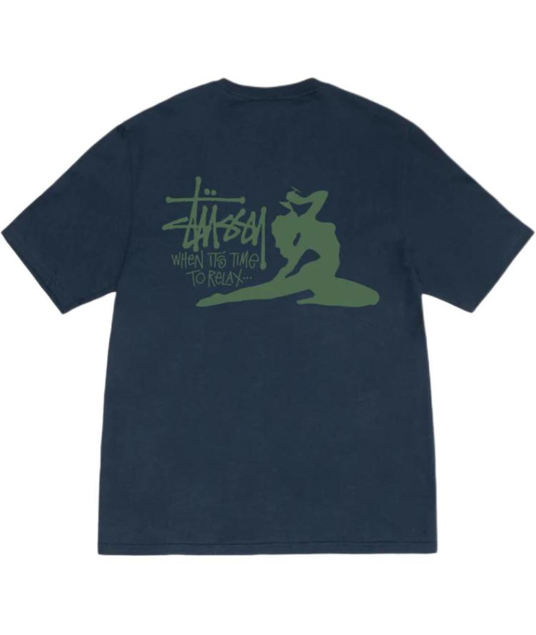 STUSSY Темно-синяя футболка, фото 2