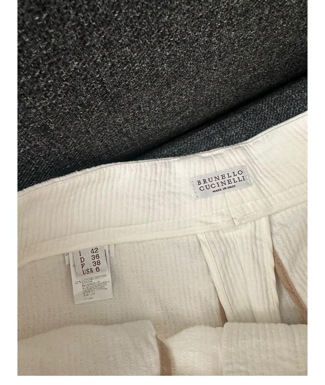 BRUNELLO CUCINELLI Белые брюки широкие, фото 3