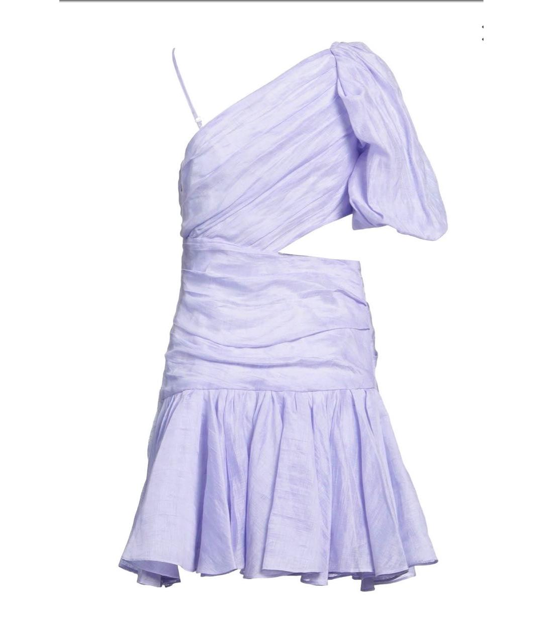 SANDRO Фиолетовое льняное платье, фото 2