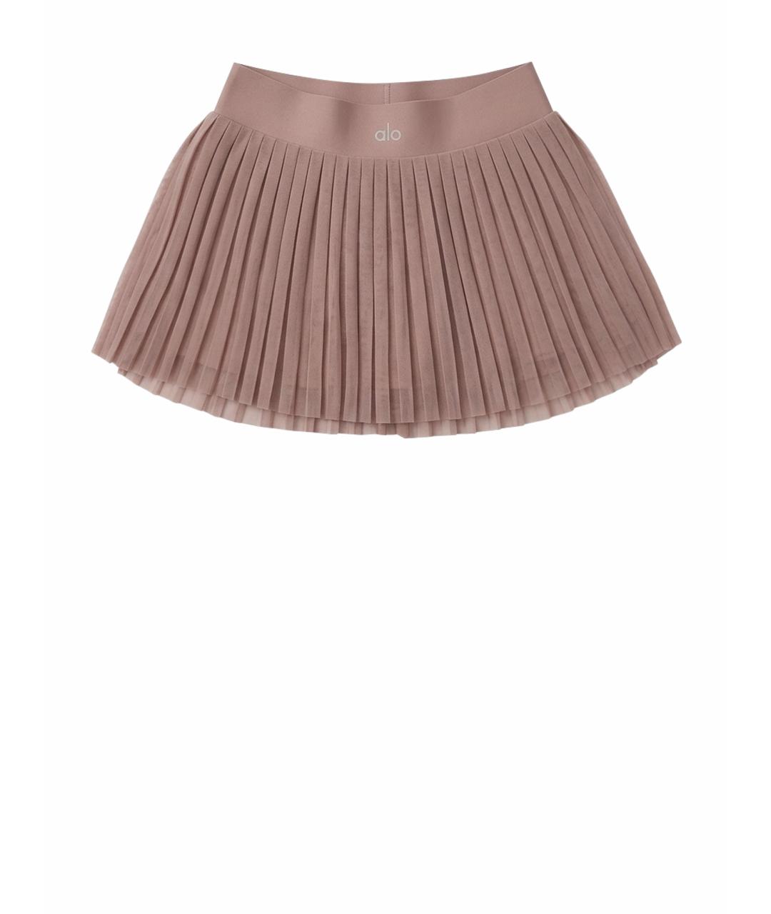 ALO YOGA Бежевая юбка мини, фото 1