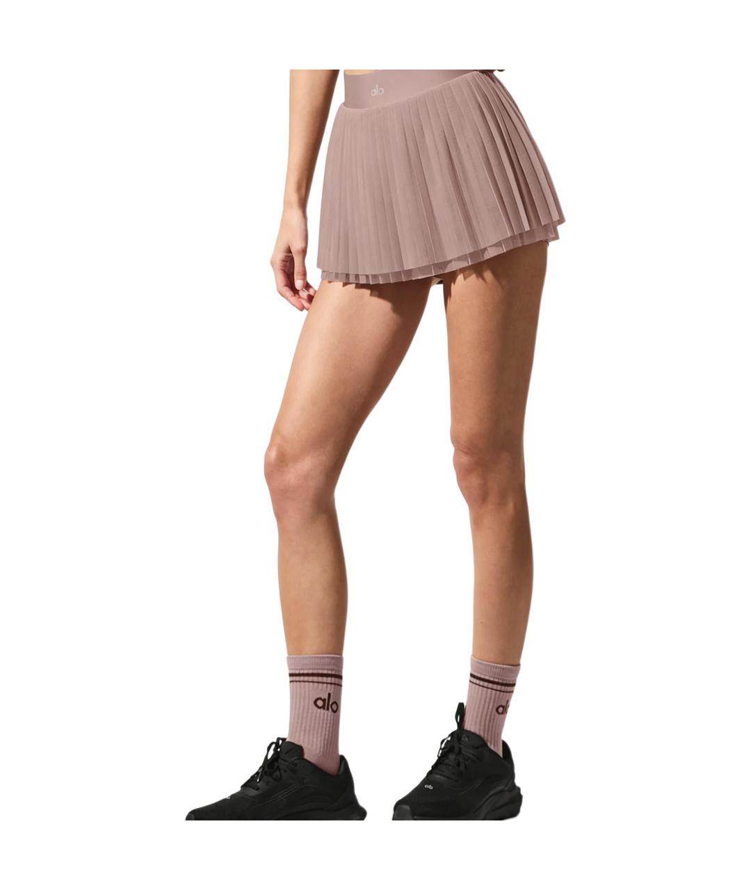 ALO YOGA Бежевая юбка мини, фото 4
