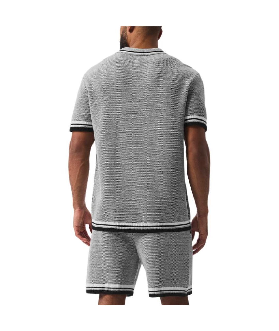 ALO YOGA Серое поло с коротким рукавом, фото 2