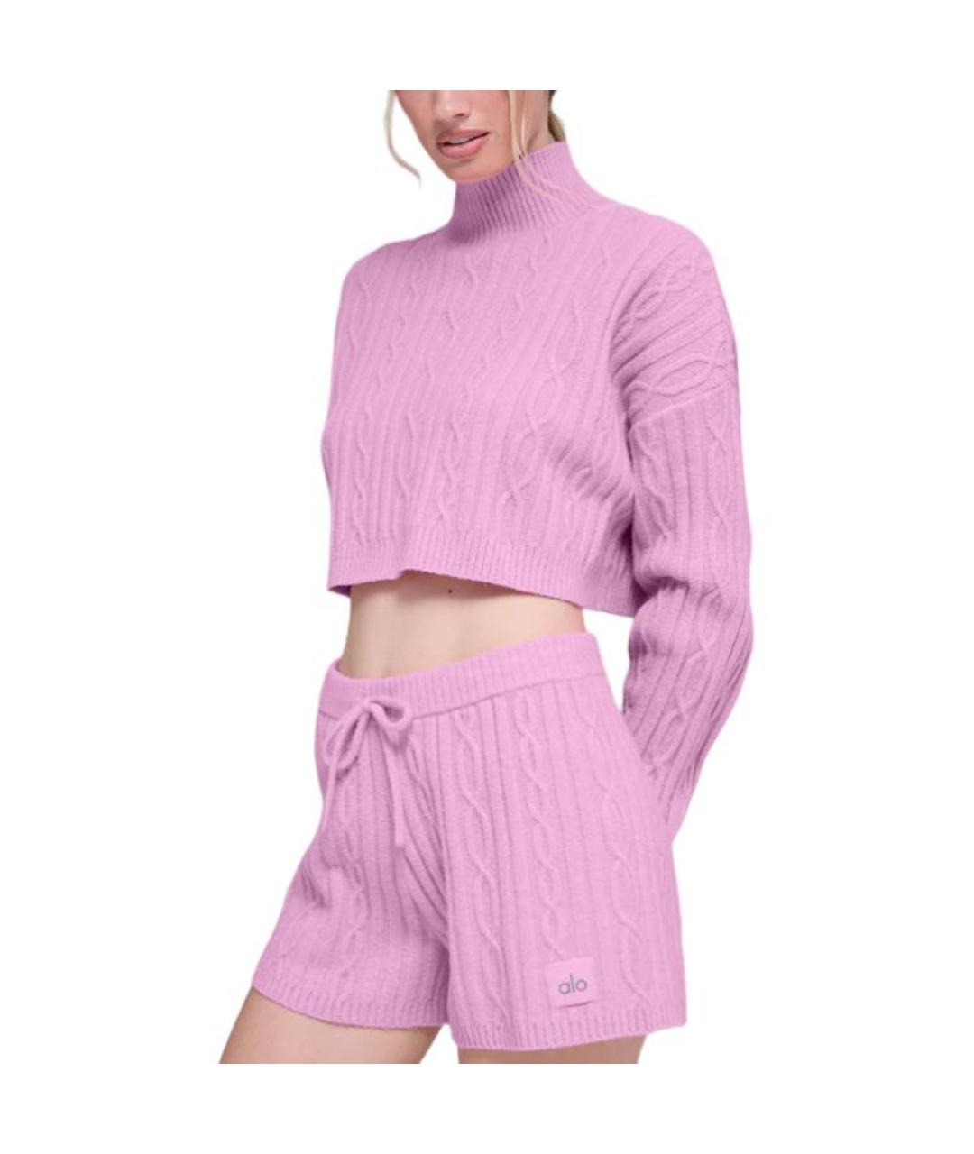ALO YOGA Розовый джемпер / свитер, фото 3