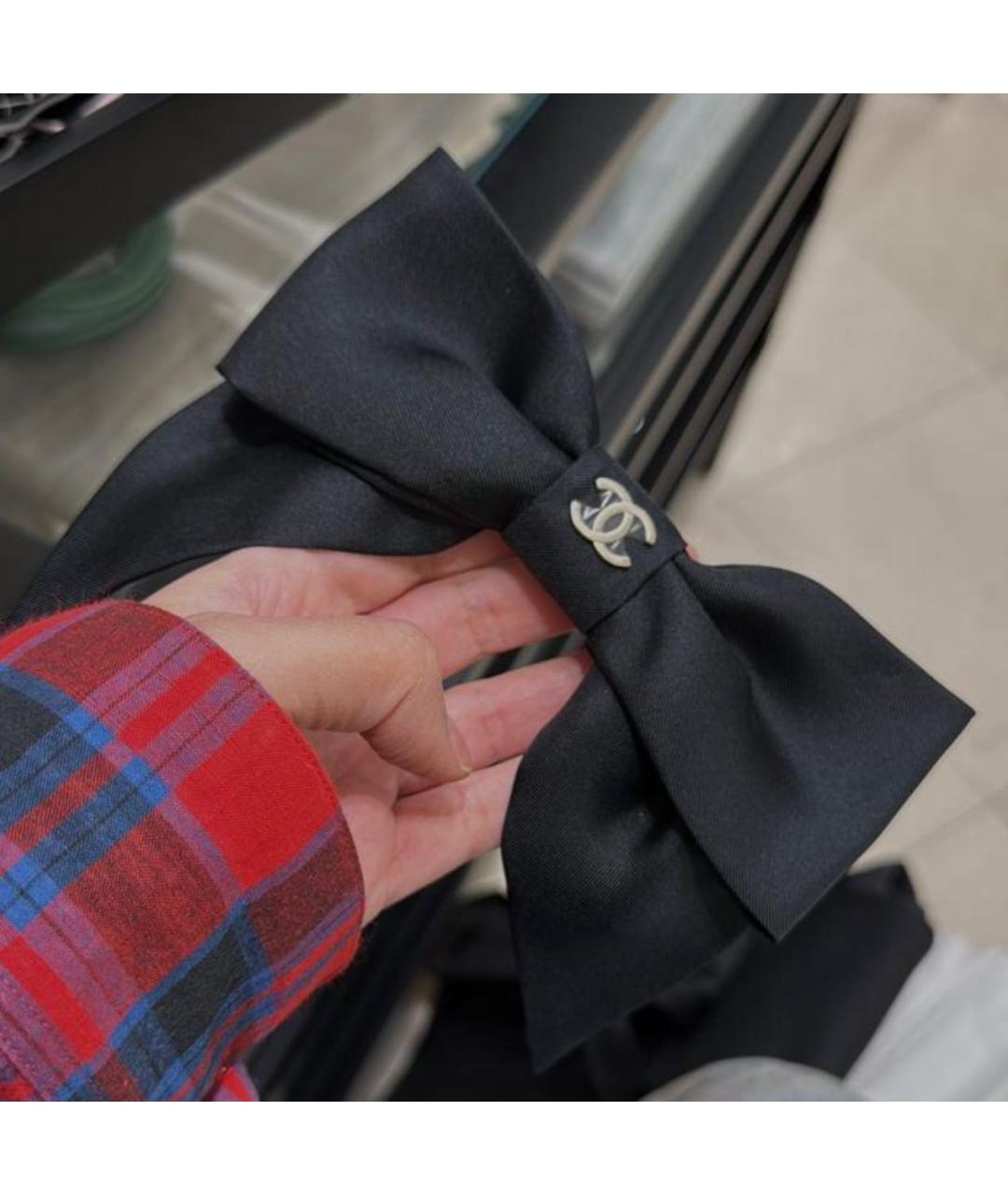 CHANEL Черная заколка, фото 4