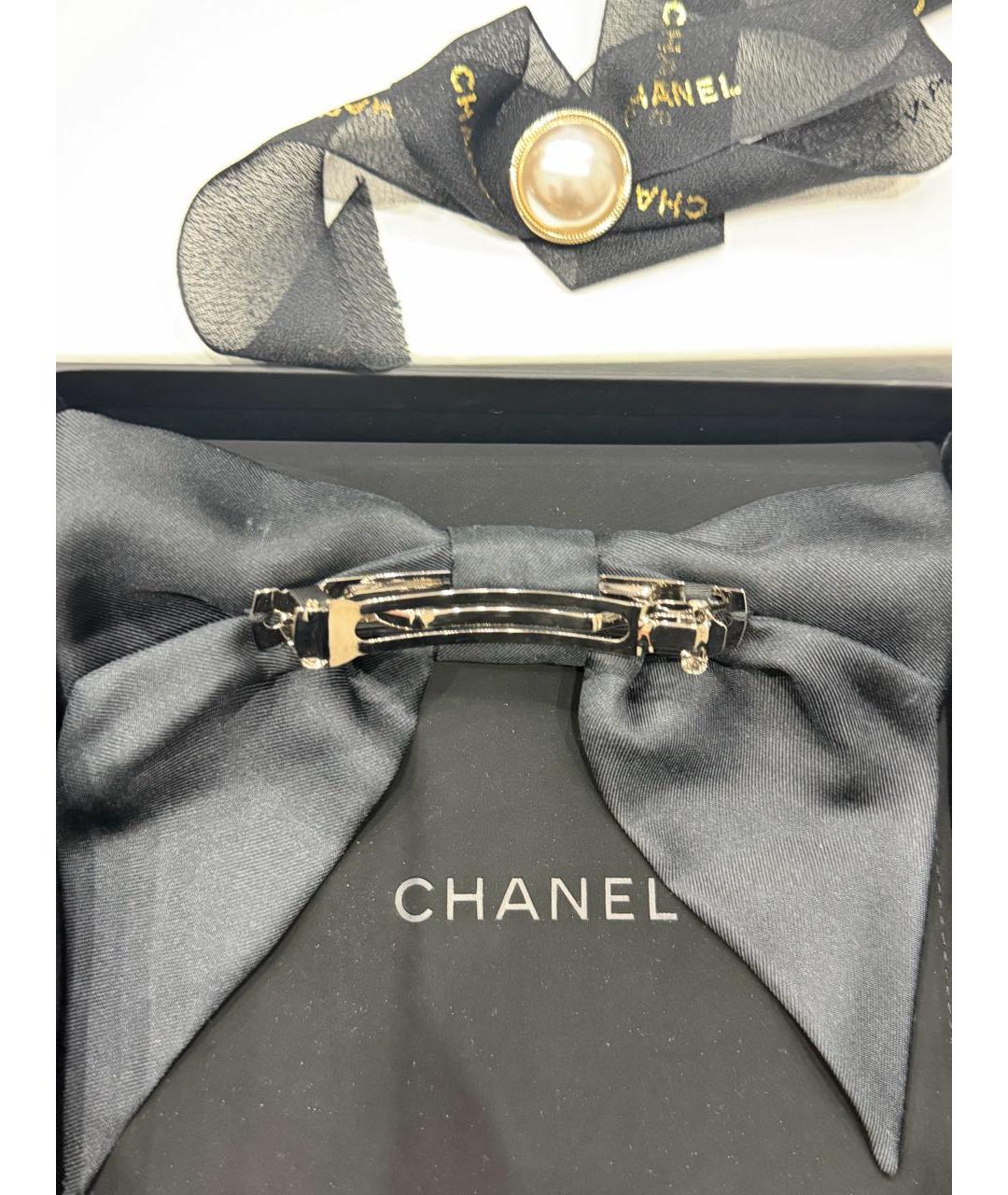 CHANEL Черная заколка, фото 2
