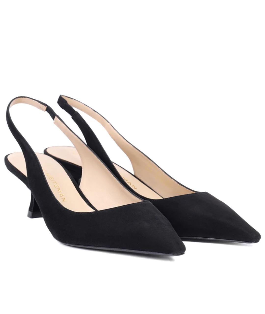 STUART WEITZMAN Черные замшевые босоножки, фото 2