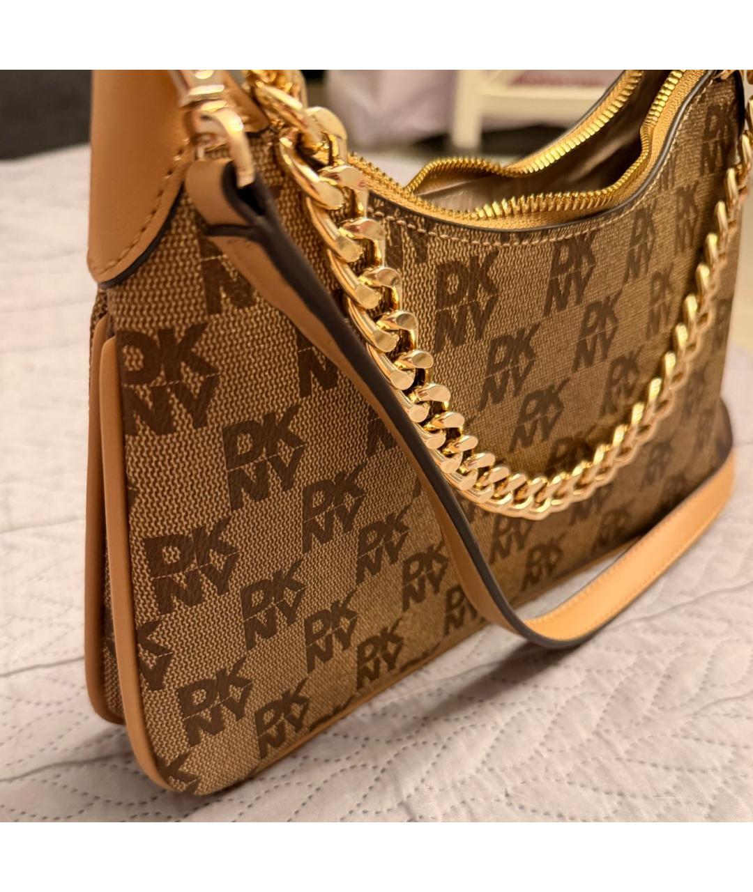 DKNY Коричневая сумка через плечо, фото 4