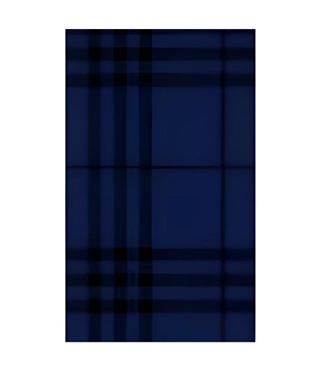 BURBERRY Синий шерстяной шарф, фото 4