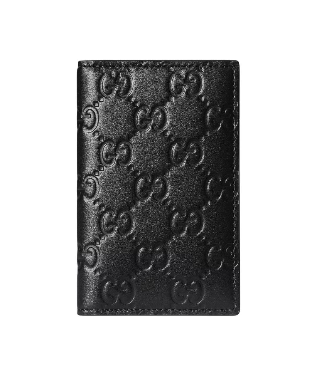 GUCCI Черный кожаный кошелек, фото 1