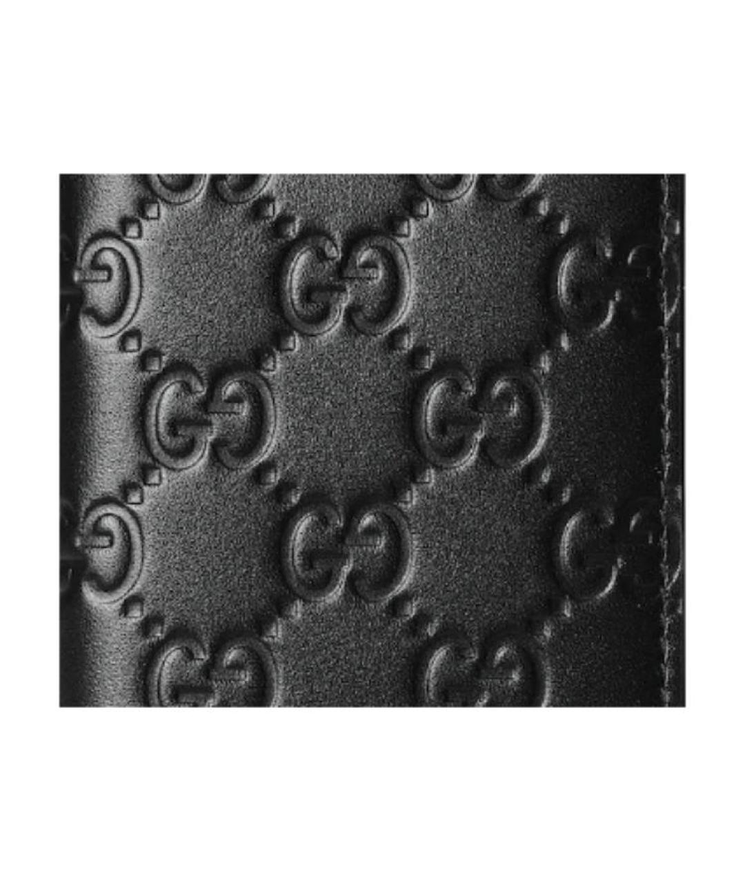 GUCCI Черный кожаный кошелек, фото 5