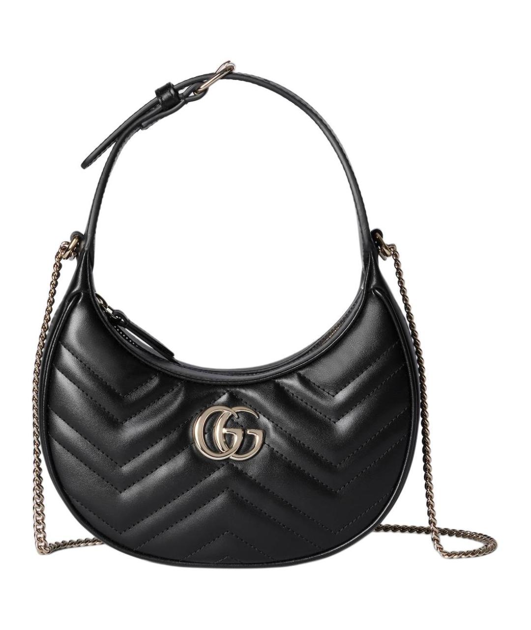 GUCCI Черная кожаная сумка через плечо, фото 1