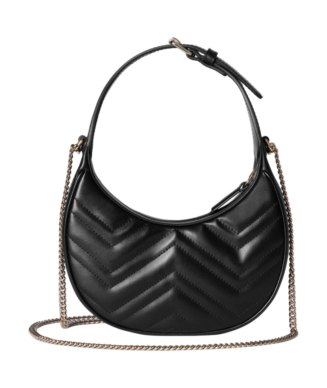 GUCCI Черная кожаная сумка через плечо, фото 3