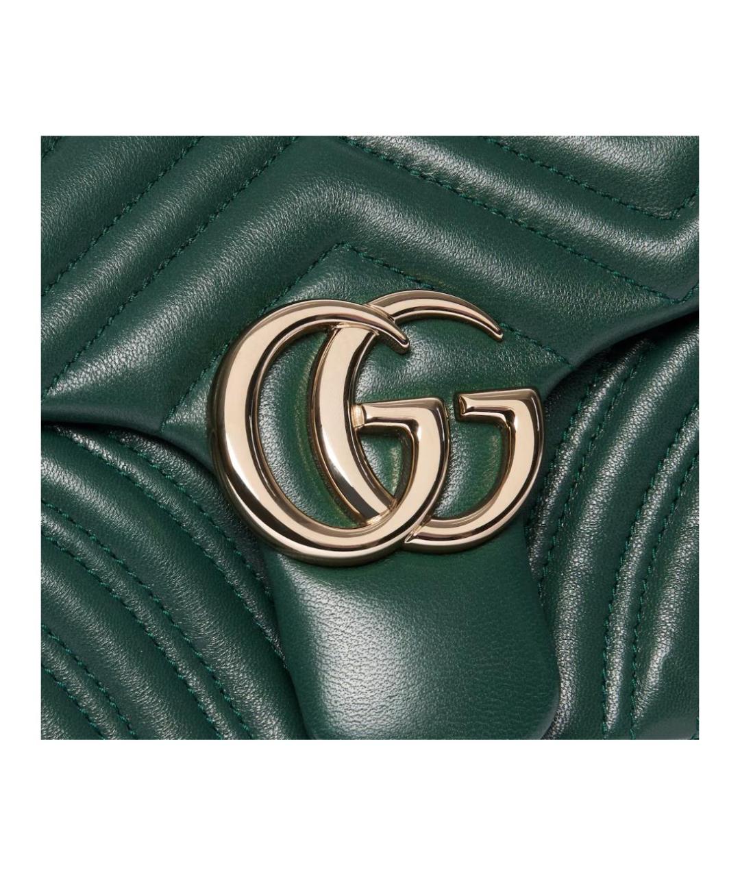 GUCCI Зеленая кожаная сумка через плечо, фото 5