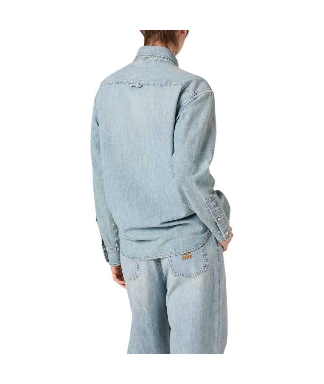 MIU MIU Голубая рубашка, фото 4