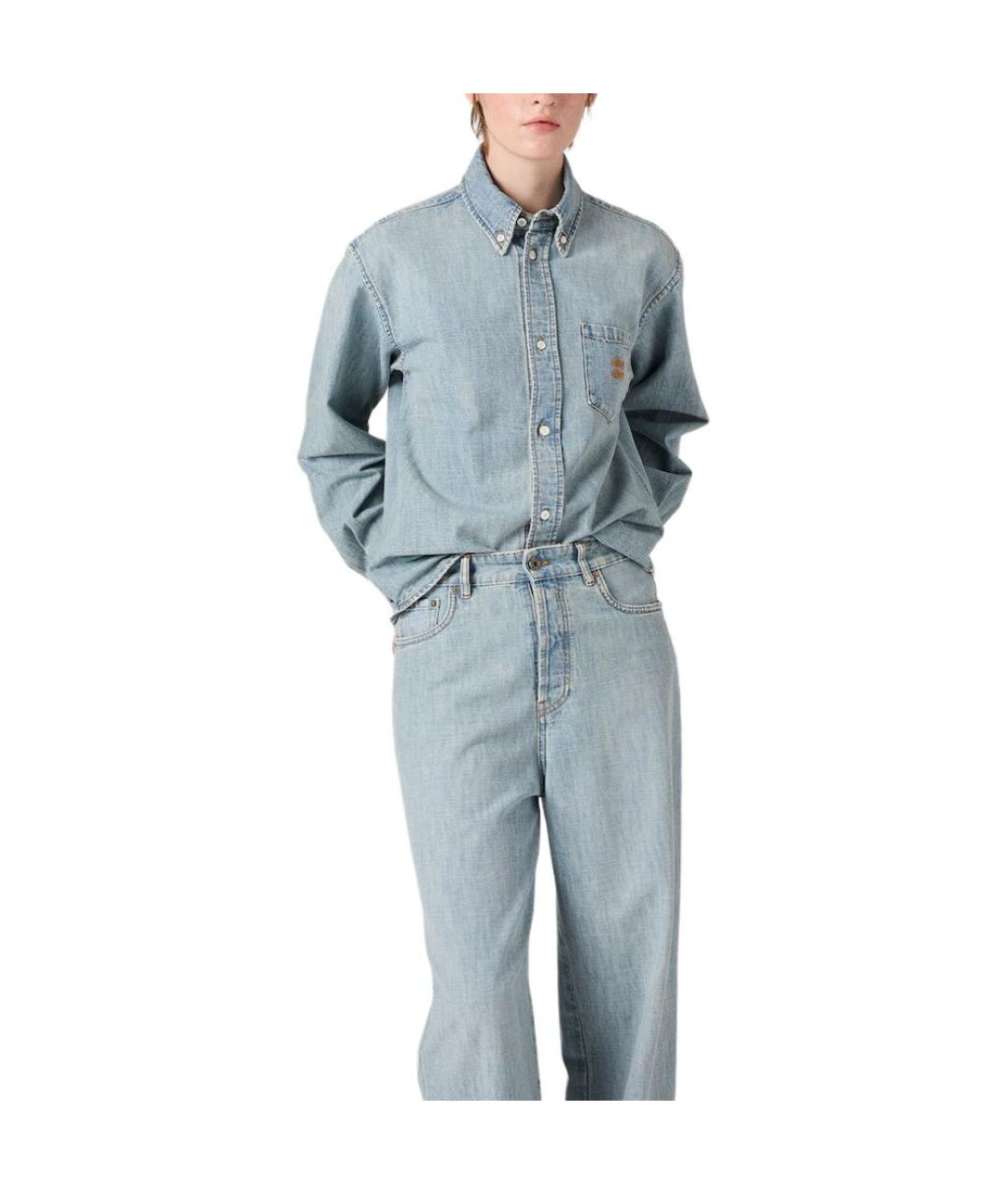 MIU MIU Голубая рубашка, фото 2