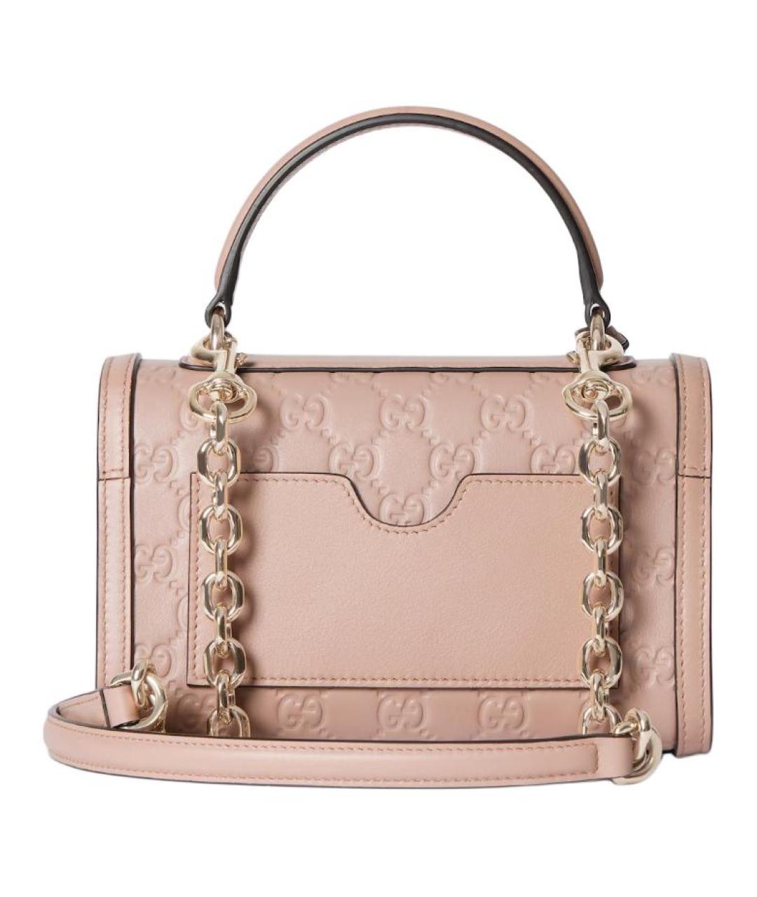 GUCCI Розовая кожаная сумка через плечо, фото 3