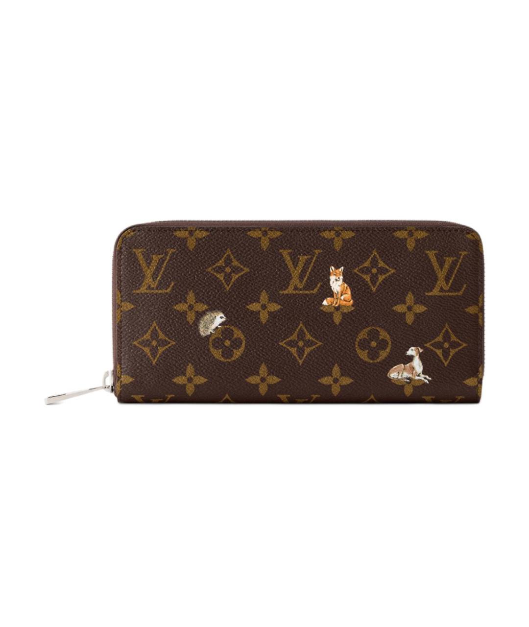 LOUIS VUITTON Коричневый кошелек, фото 6