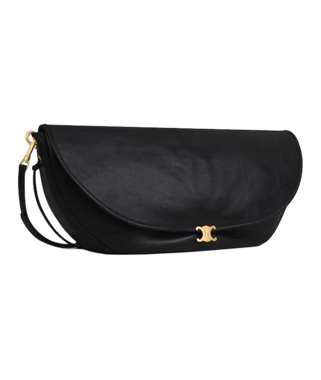 CELINE Черная кожаная сумка через плечо, фото 2