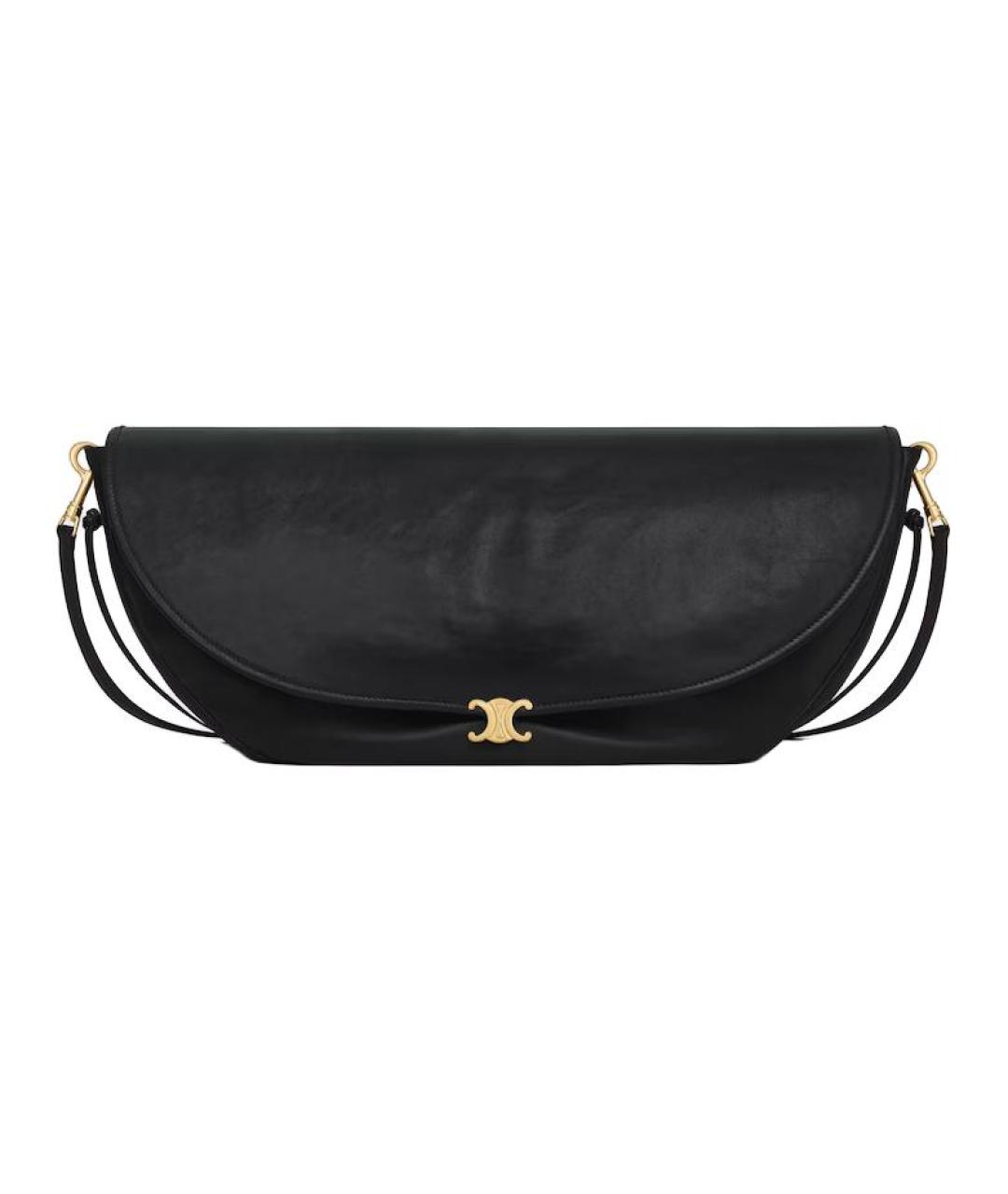CELINE Черная кожаная сумка через плечо, фото 1