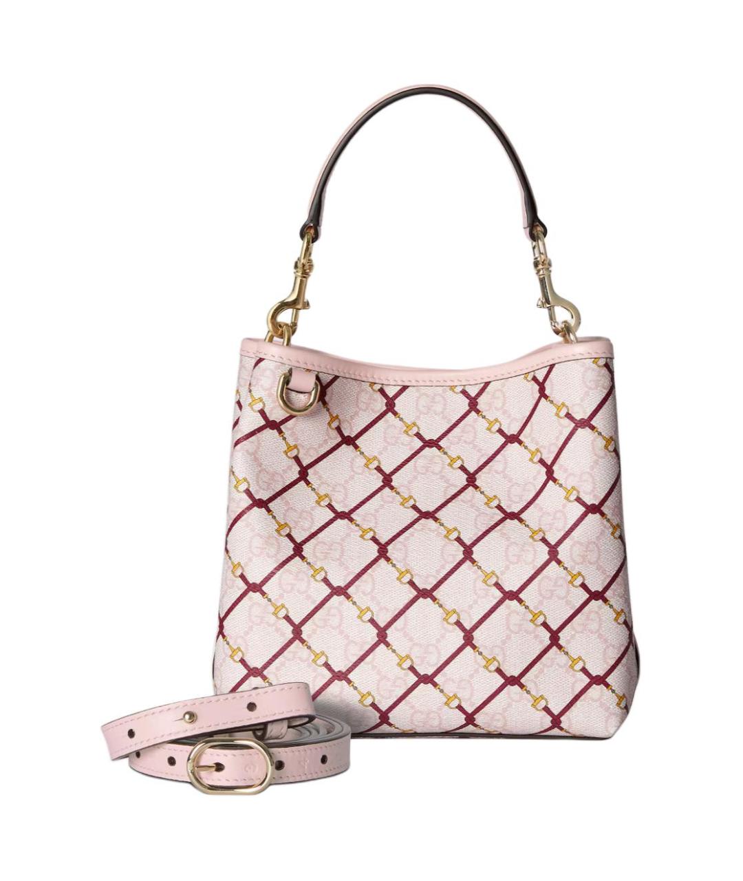 GUCCI Розовая сумка через плечо из канвы, фото 2
