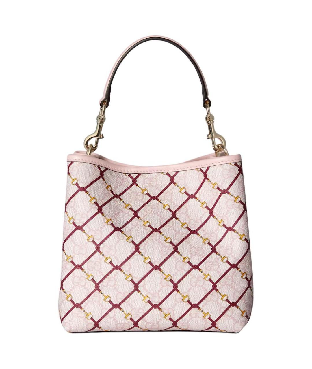 GUCCI Розовая сумка через плечо из канвы, фото 4