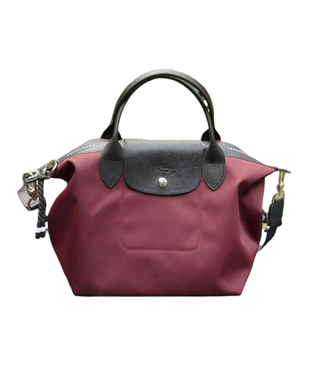 LONGCHAMP Бордовая тканевая сумка тоут, фото 1