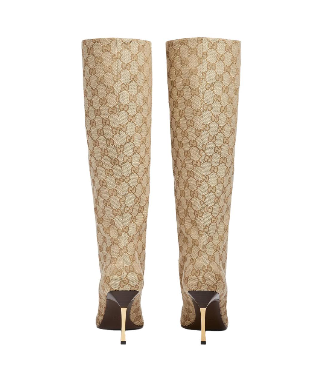 GUCCI Бежевые сапоги, фото 5