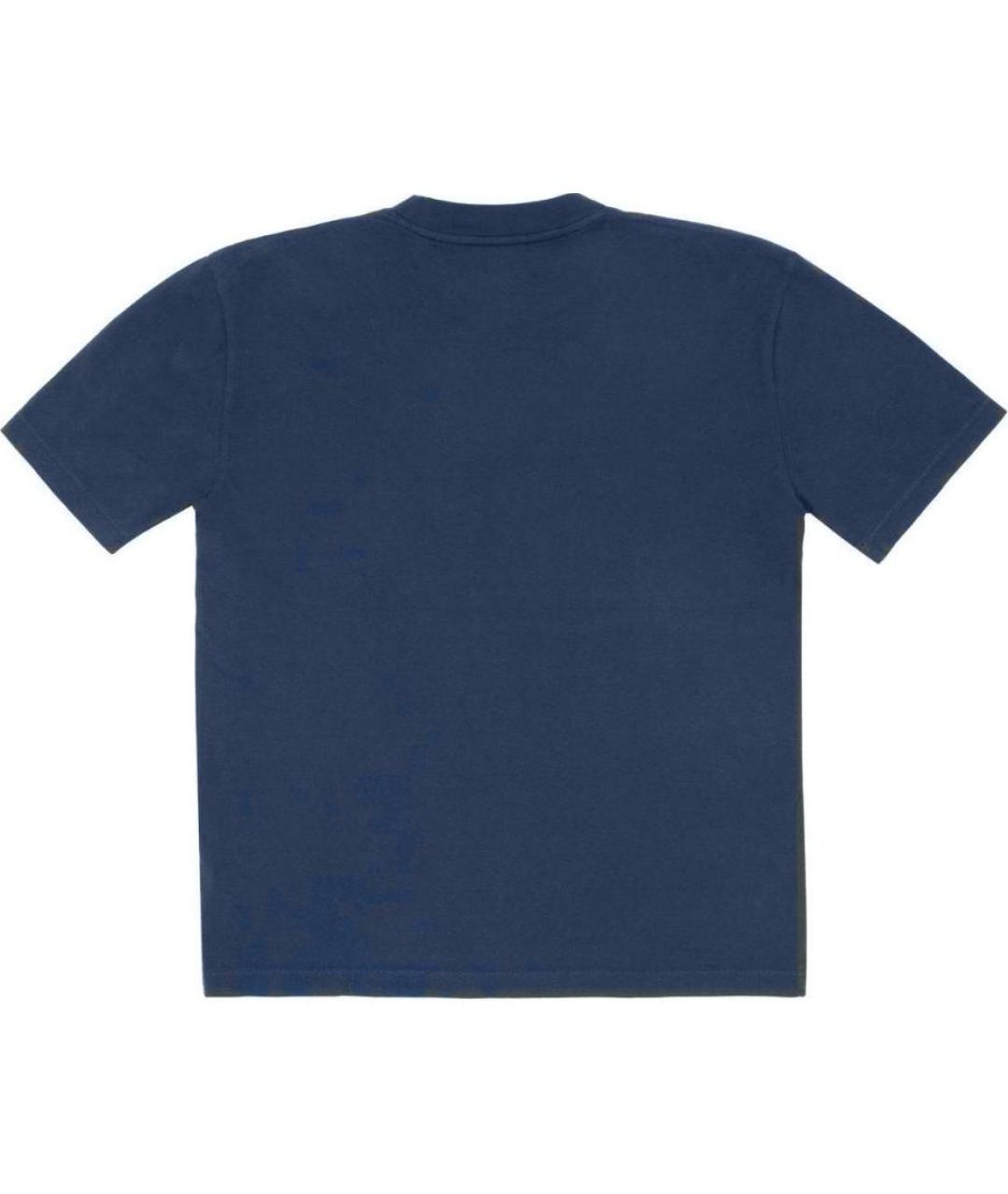 YEEZY Темно-синяя хлопковая футболка, фото 2