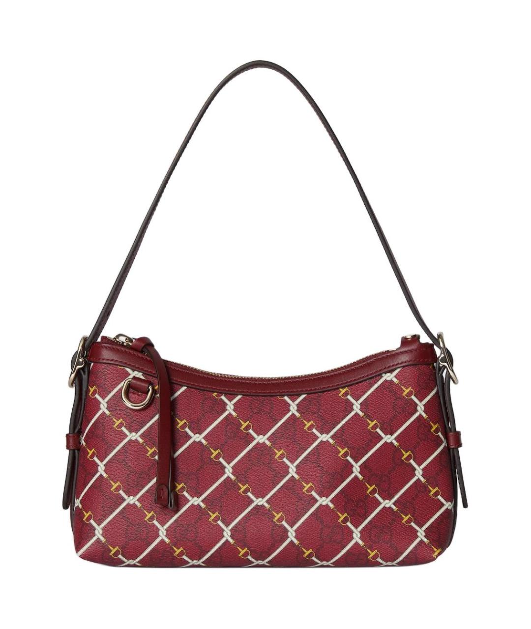GUCCI Красная сумка через плечо из канвы, фото 1