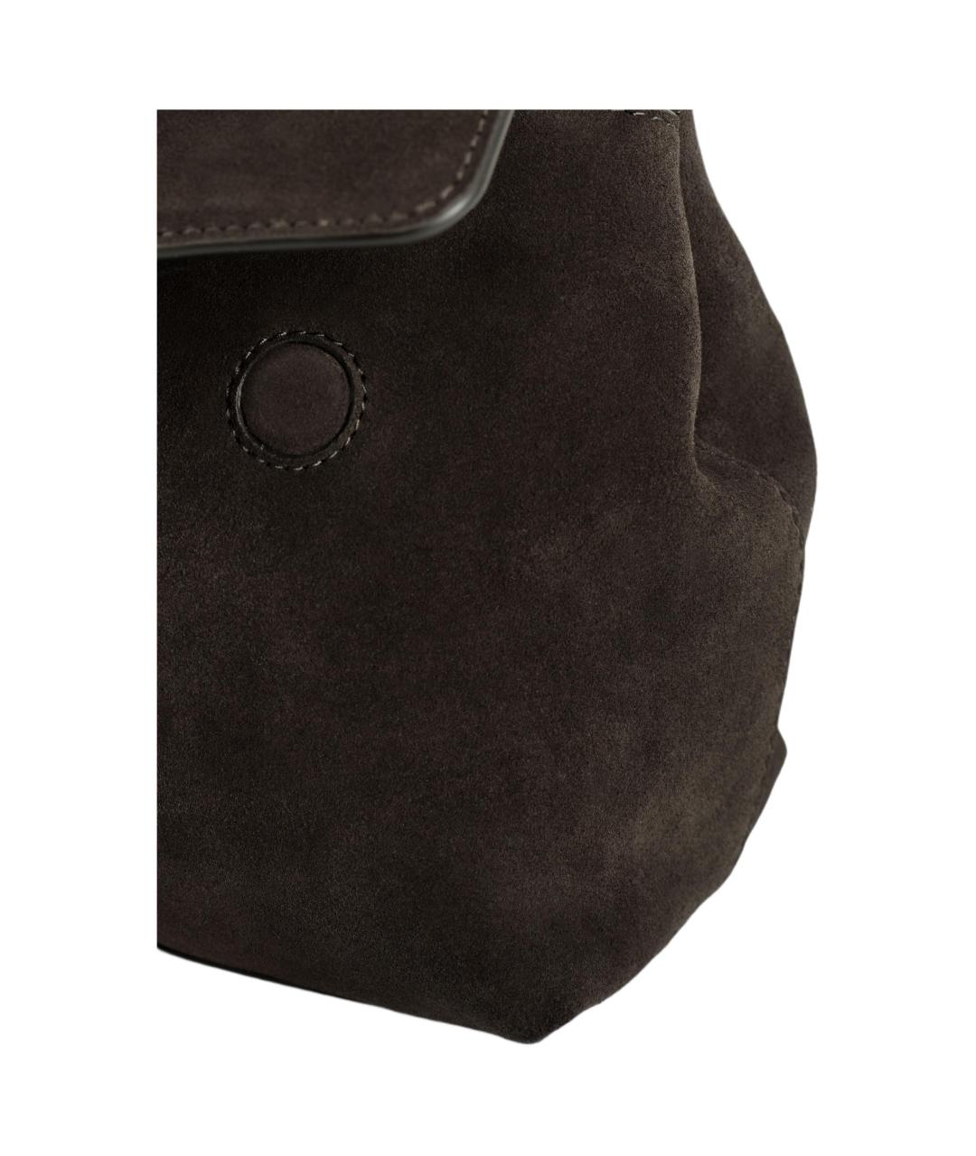 COS Коричневая замшевая сумка через плечо, фото 3